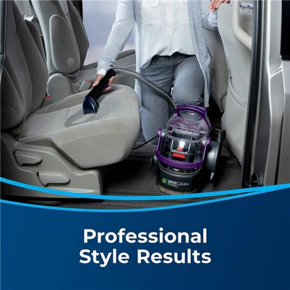 BISSELL SpotClean Pet Pro Portable Carpet Cleaner, 2458, Grapevine Purple, Black - Picture 5 of 7